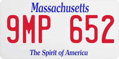 MA license plate 9MP652