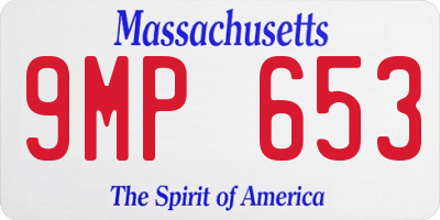 MA license plate 9MP653