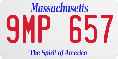 MA license plate 9MP657