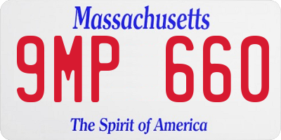MA license plate 9MP660