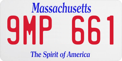 MA license plate 9MP661