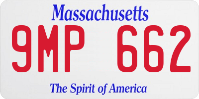 MA license plate 9MP662