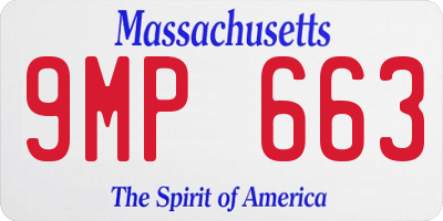 MA license plate 9MP663
