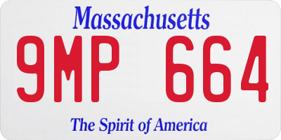MA license plate 9MP664