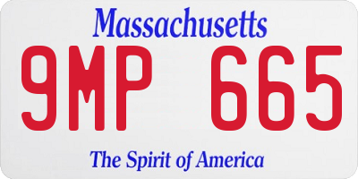 MA license plate 9MP665
