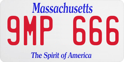 MA license plate 9MP666