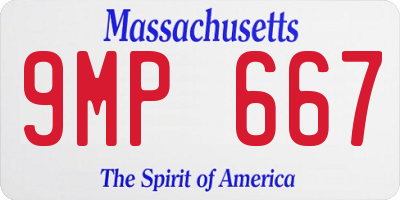 MA license plate 9MP667