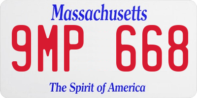 MA license plate 9MP668