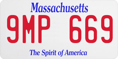 MA license plate 9MP669