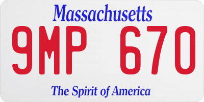MA license plate 9MP670