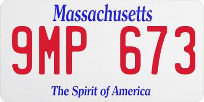 MA license plate 9MP673