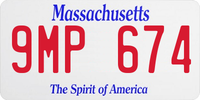 MA license plate 9MP674