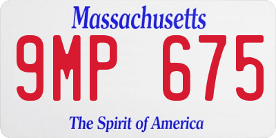 MA license plate 9MP675