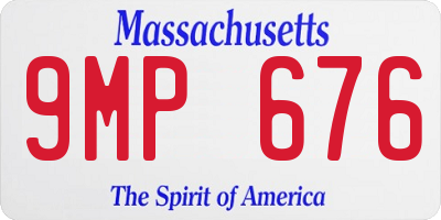MA license plate 9MP676