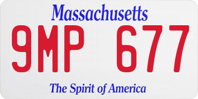 MA license plate 9MP677