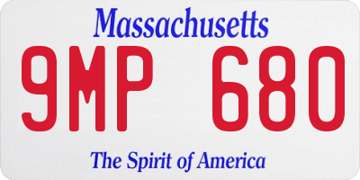 MA license plate 9MP680