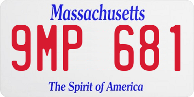 MA license plate 9MP681