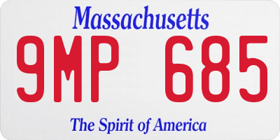MA license plate 9MP685