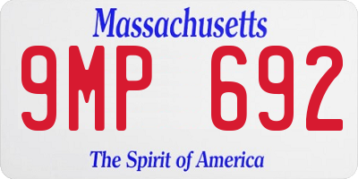 MA license plate 9MP692