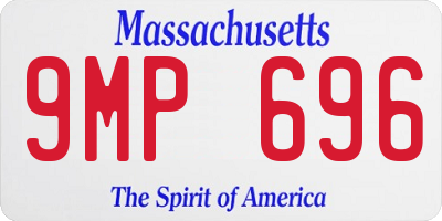 MA license plate 9MP696