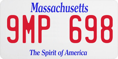 MA license plate 9MP698