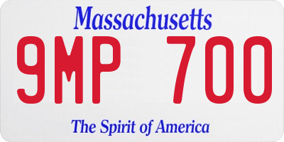 MA license plate 9MP700