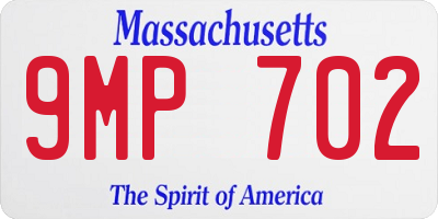 MA license plate 9MP702