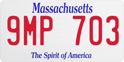 MA license plate 9MP703
