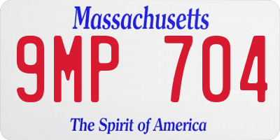 MA license plate 9MP704