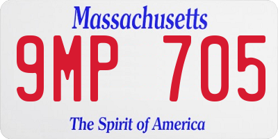 MA license plate 9MP705