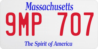 MA license plate 9MP707