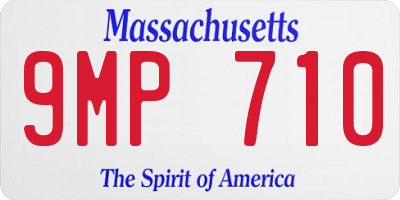 MA license plate 9MP710