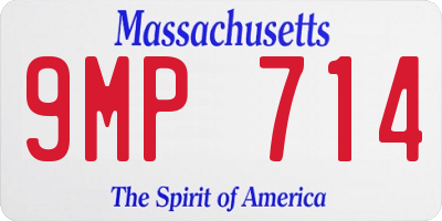 MA license plate 9MP714