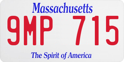 MA license plate 9MP715
