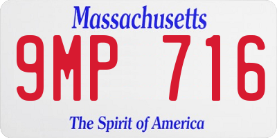 MA license plate 9MP716