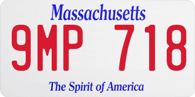 MA license plate 9MP718