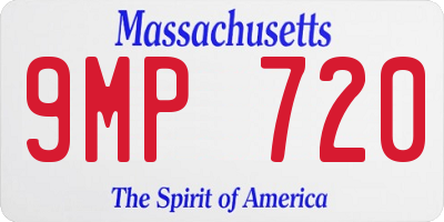 MA license plate 9MP720