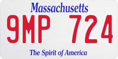 MA license plate 9MP724
