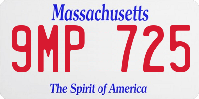 MA license plate 9MP725