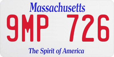 MA license plate 9MP726