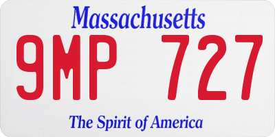 MA license plate 9MP727