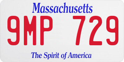 MA license plate 9MP729