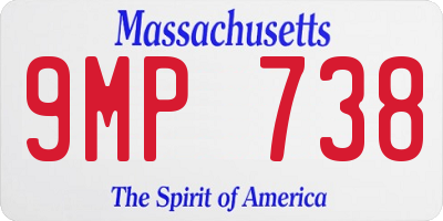 MA license plate 9MP738