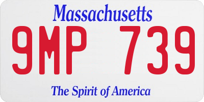 MA license plate 9MP739