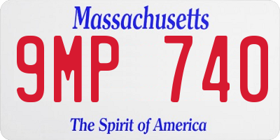 MA license plate 9MP740