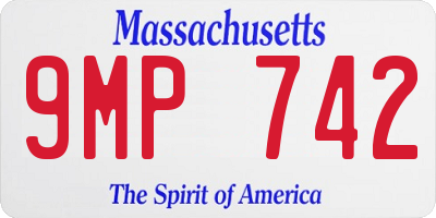 MA license plate 9MP742