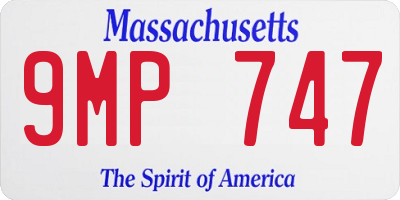 MA license plate 9MP747