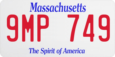 MA license plate 9MP749