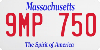MA license plate 9MP750