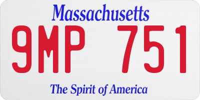 MA license plate 9MP751
